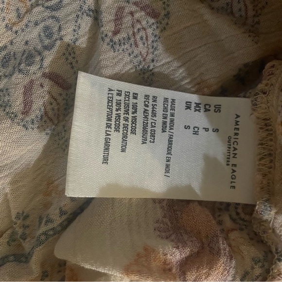 Bohemian American eagle boho Blouse Small - Picture 5 of 6